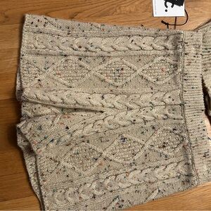 Callahan Cream Cable Knit Shorts